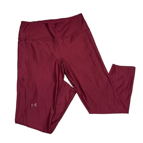 Under Armour Compression Ankle Leggings Women’s Plus Size 1X Burgundy NWT UA - Picture 2 of 11
